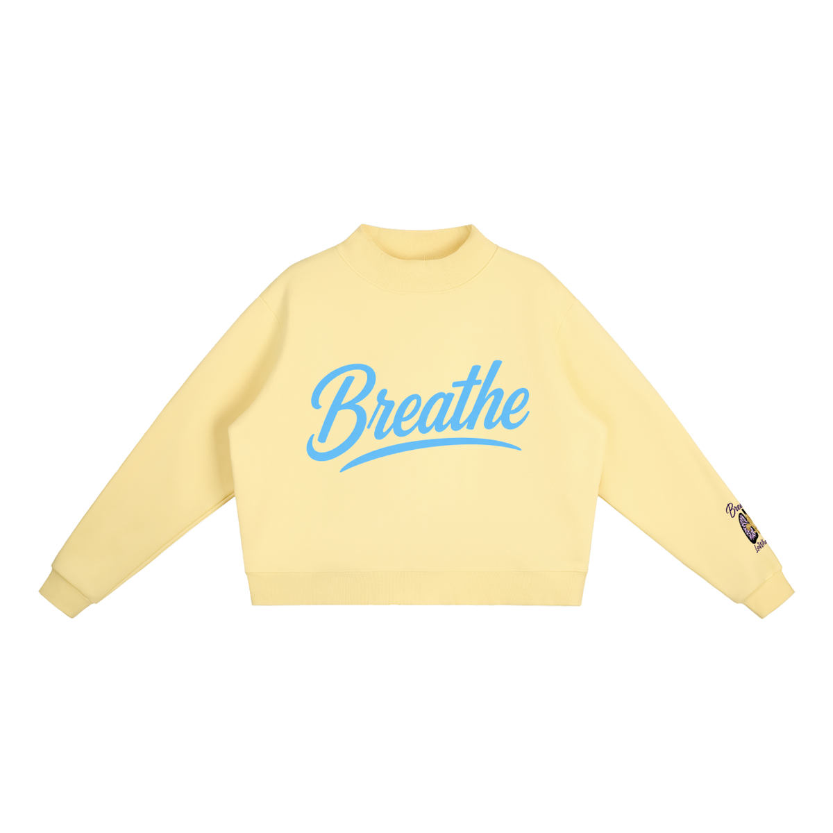 Breathe Essential Fleece Mock-Neck Crew Sweatshirt