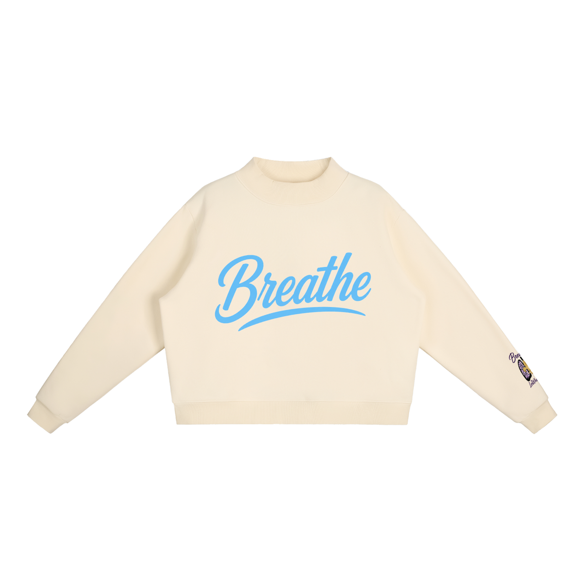 Breathe Essential Fleece Mock-Neck Crew Sweatshirt