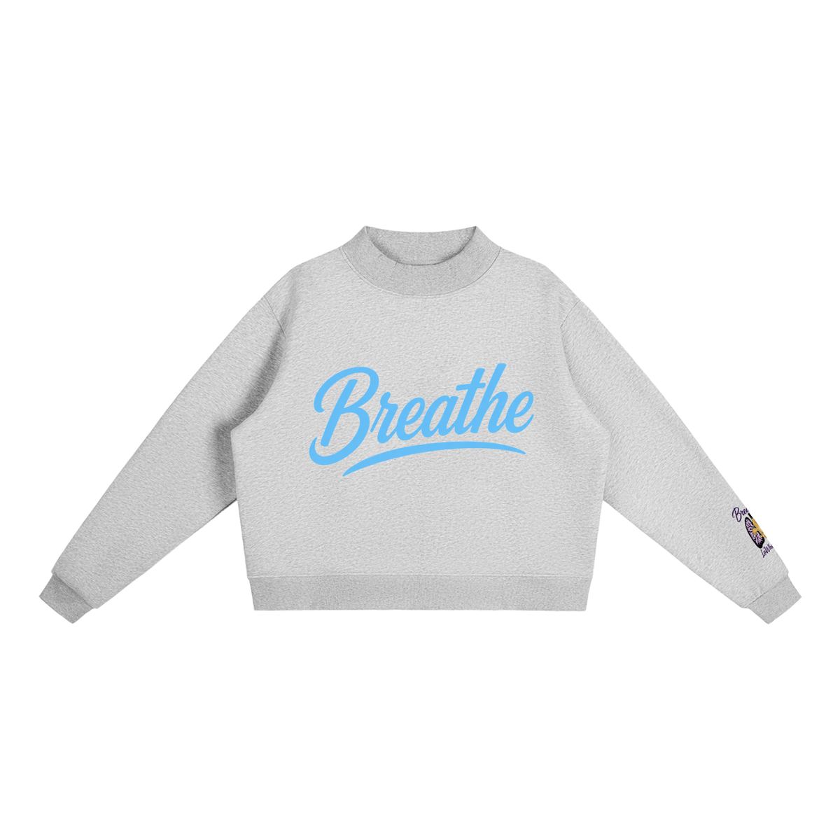Breathe Essential Fleece Mock-Neck Crew Sweatshirt