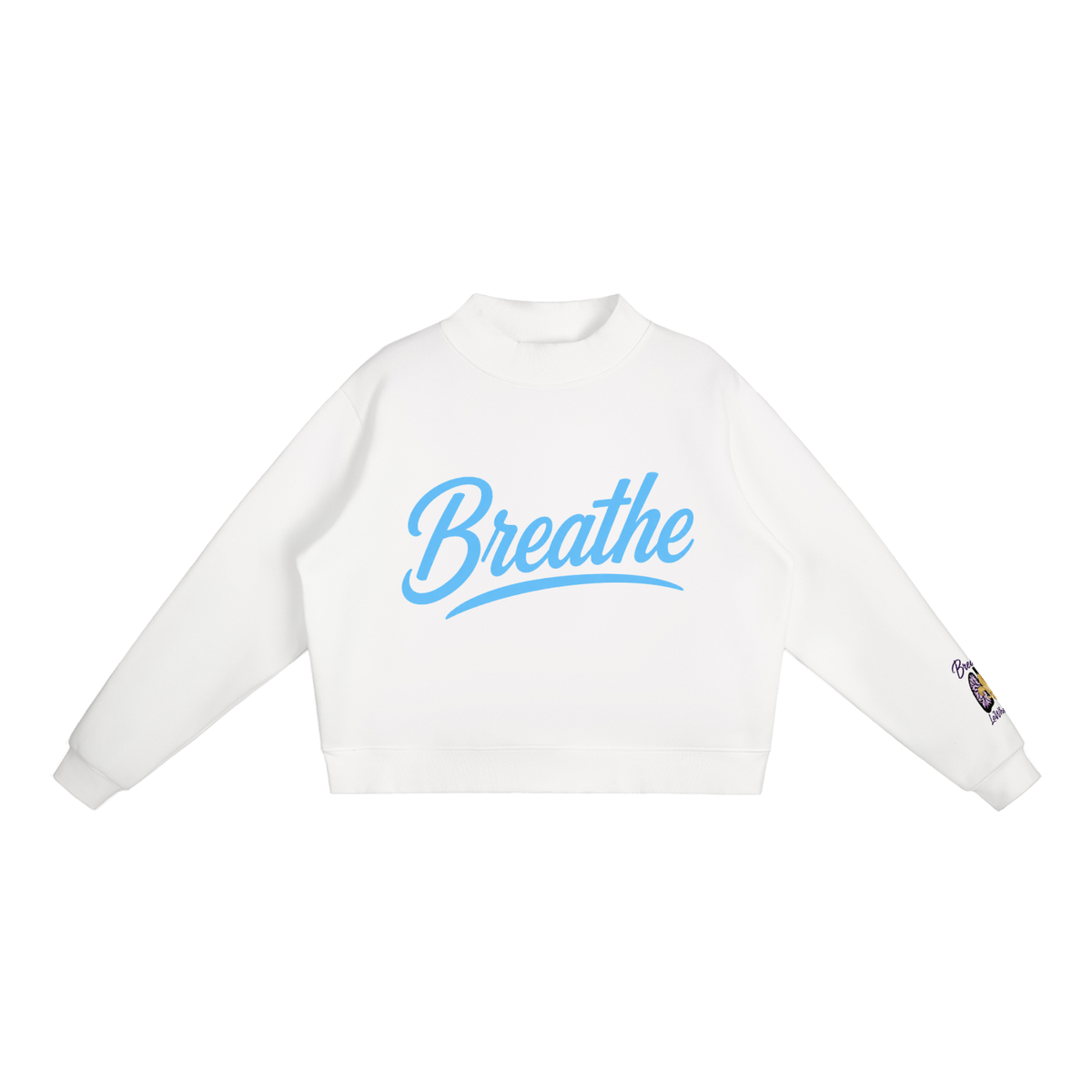 Breathe Essential Fleece Mock-Neck Crew Sweatshirt