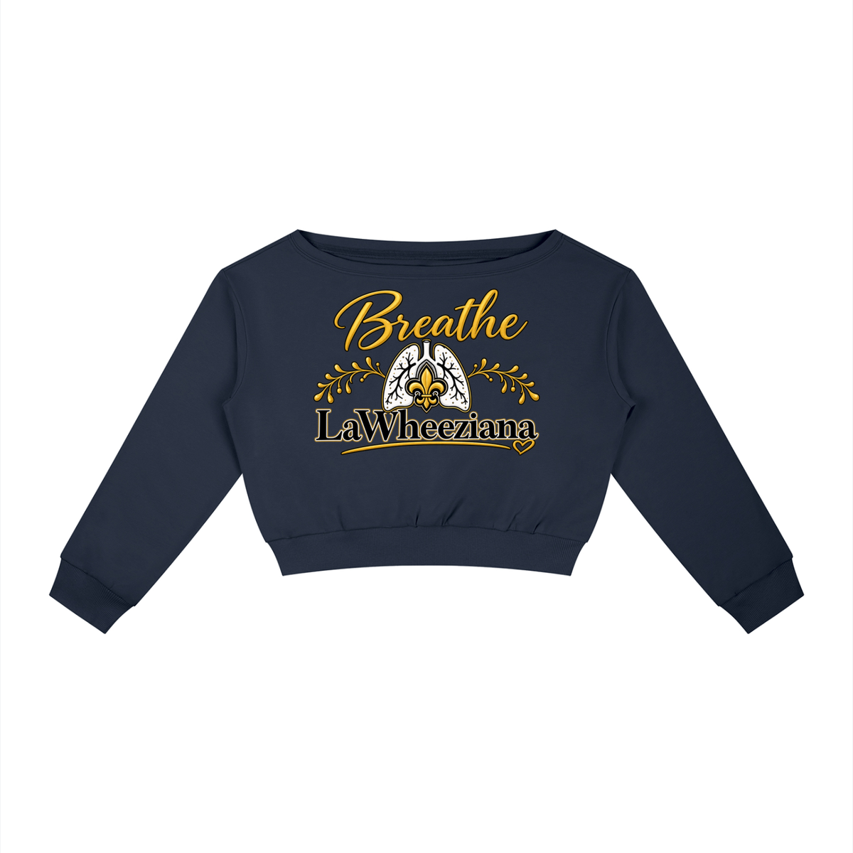 Breathe LaWheeziana Off-Shoulder Sweatshirt